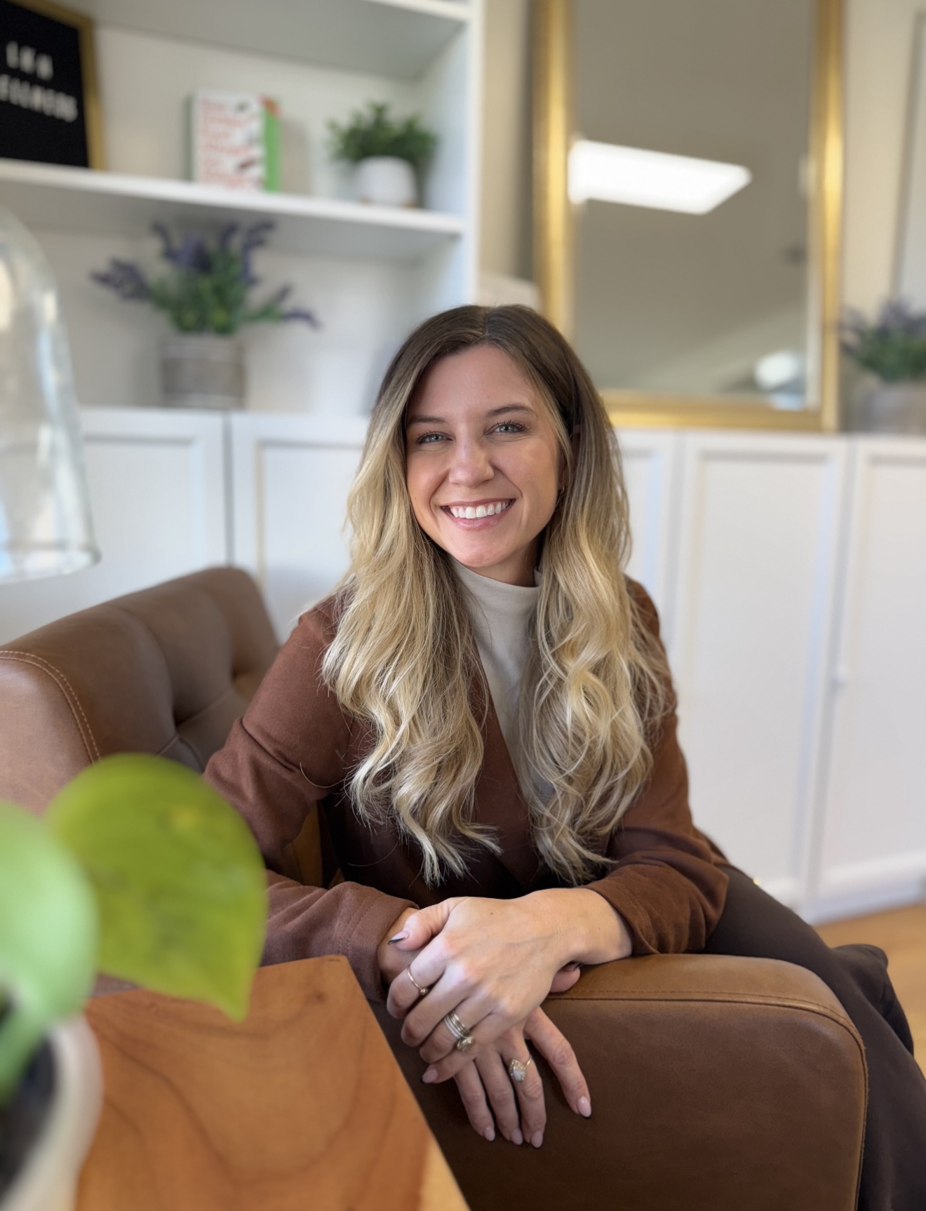 comfortable seating with book and glasses